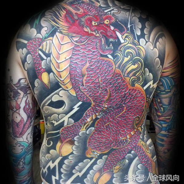 麒麟上云纹身图片大全,麒麟的纹身图案大全