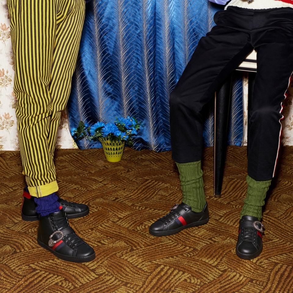 gucci2017蜜蜂鞋,gucci2017早秋刺绣女装系列