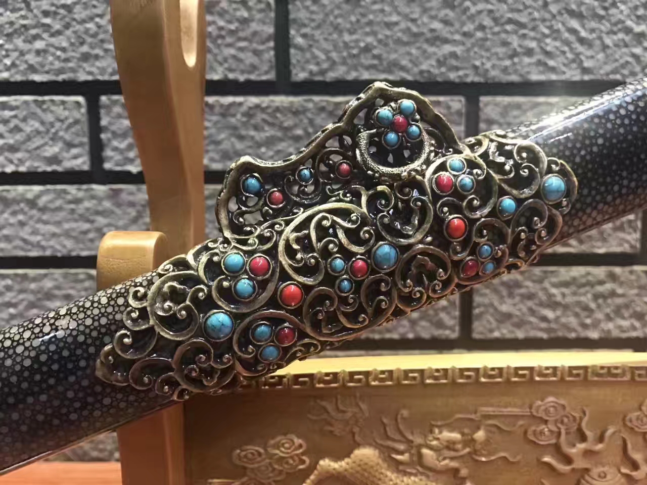 龙泉牡丹唐刀,龙泉唐刀横刀花纹钢