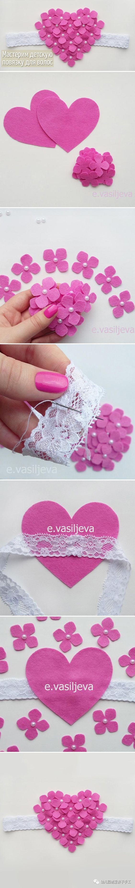 不织布手工花制作大全简单又漂亮,3-6岁幼儿不织布手工花朵