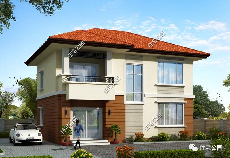 农村小别墅实拍造价100万了解一下,8*8农村经济型二层小别墅