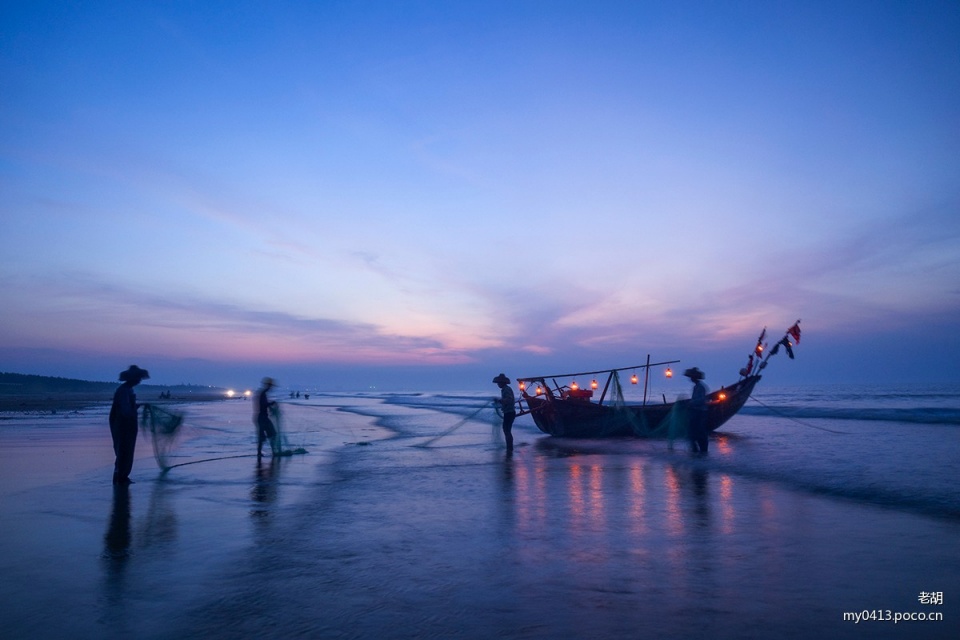 霞浦滩涂霞光,滩涂霞光