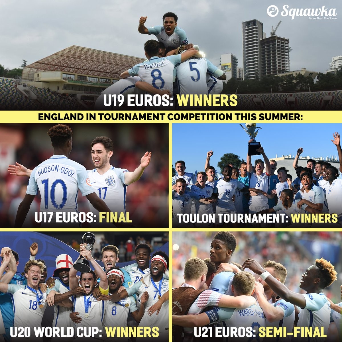 3冠1亚1四强!英格兰青年队横扫足坛成长轨迹让中国足球脸红