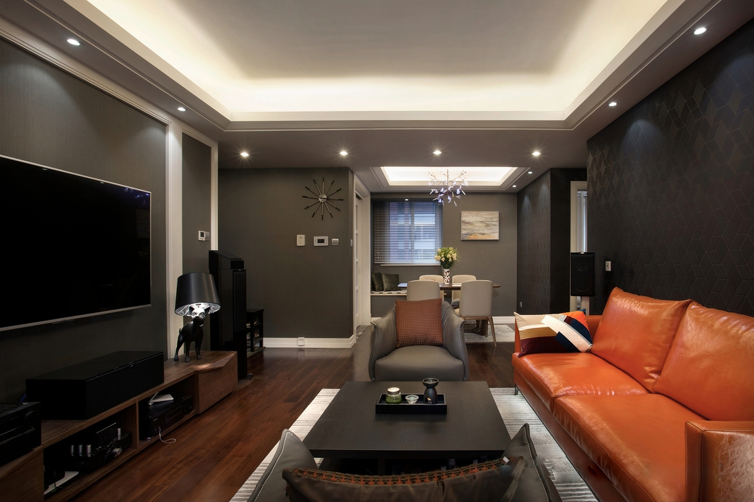 苏州相城区欧风丽苑89平样板房参考，不含家具家电6.5万，整体黑灰色前卫潮流