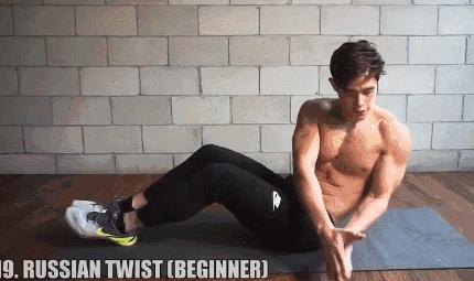 腹肌训练教程七天练出腹肌马甲线,女生练马甲线最有效方法瑜伽垫