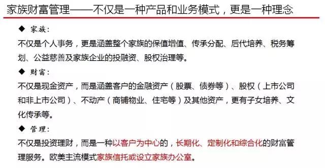 私人银行客户家族财富传承与财富管理实践