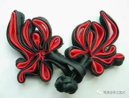 手工盘扣最简单版,用布做盘扣慢动作教程