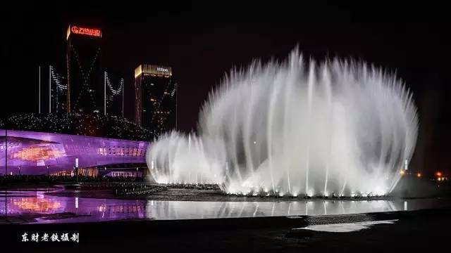 大连东港音乐喷泉图片高清,大雁塔音乐喷泉水舞光影