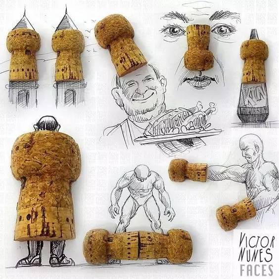 100幅治愈系铅笔小插画,铅笔创意插画