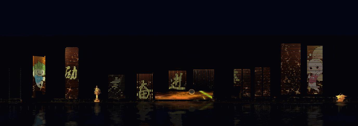 钱江夜景灯光秀时间,晚上的钱塘江灯光秀