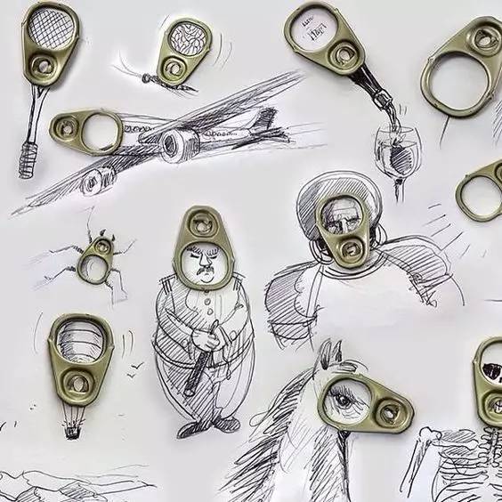 100幅治愈系铅笔小插画,铅笔创意插画