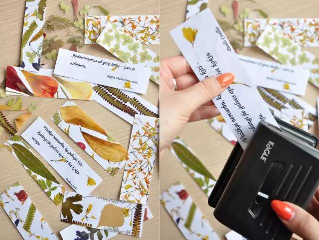 春夏秋冬自制的书签,秋天书签diy