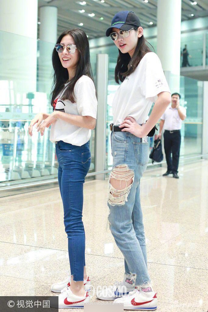 张碧晨奚梦瑶宝马活动,张碧晨与奚梦瑶比腿长