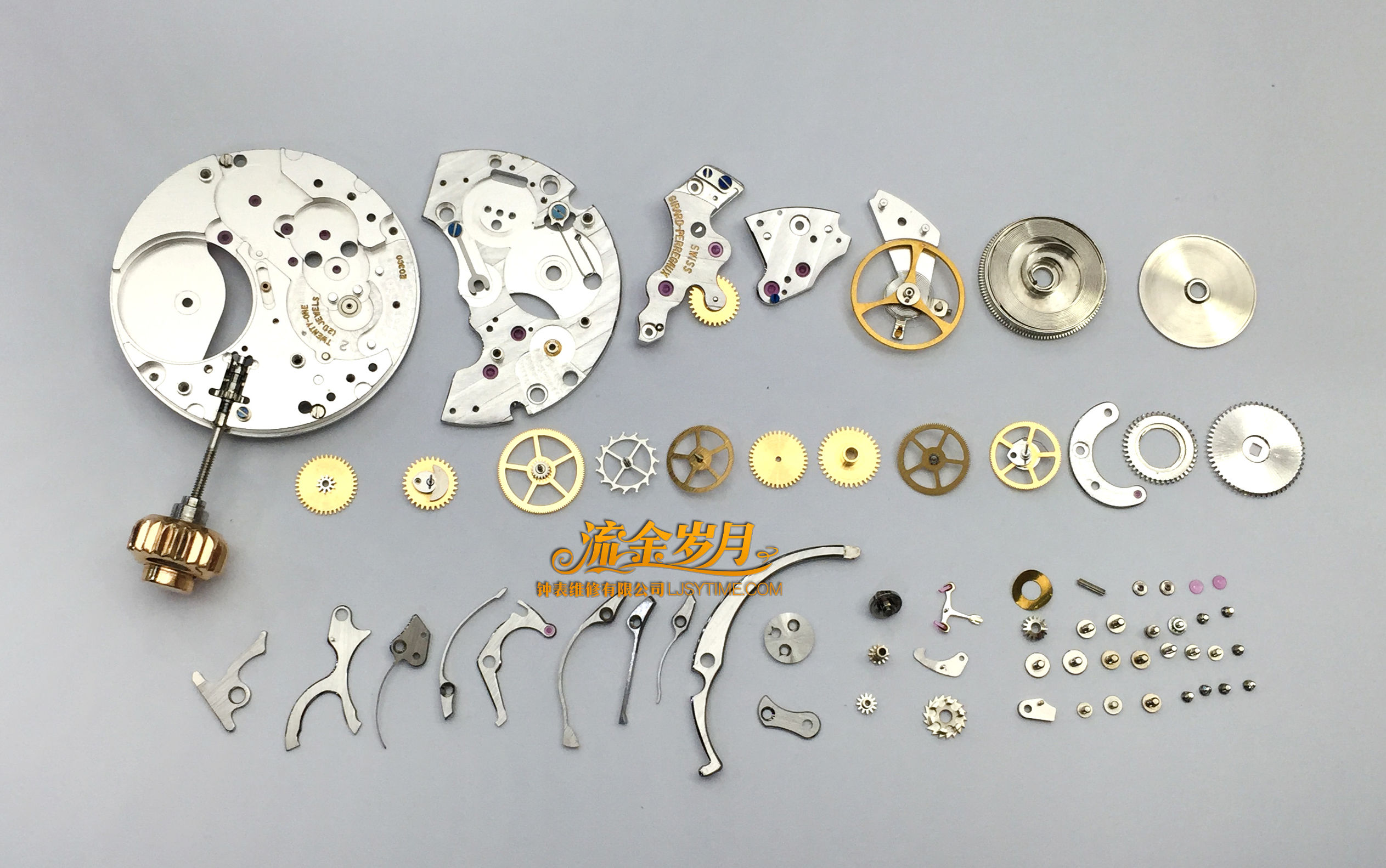 手表进水导致停走,不及时洗油真的很伤!把芯生锈断掉要换,机芯满是锈迹~看芝柏单按钮计时洗油后焕然一新