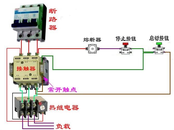 断路器线圈与电表接线图,三相四线制电表和断路器接线图