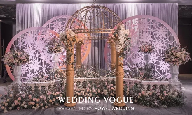 户外婚礼场景布置效果图,红色系婚礼户外布置场景