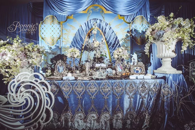 户外婚礼场景布置效果图,红色系婚礼户外布置场景