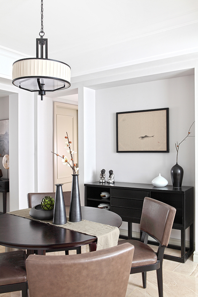 清新淡雅中的禅韵，无锡尚锦城，109平简约中式实景，半包6万