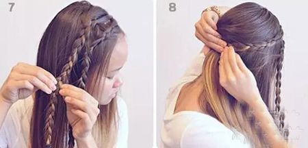 春日出游直发发型,春日直发扎发