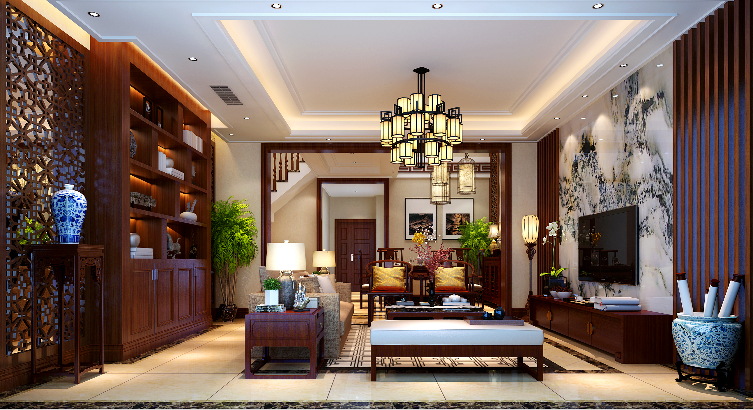 清雅俊逸唯美中式雅居,中式雅居风格图