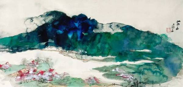 张大千的泼墨泼彩法具体是什么,张大千泼墨泼彩山水创作视频