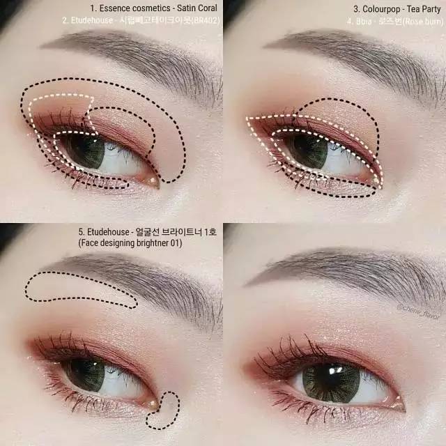 一个内双一个多眼皮眼妆教程,适合单眼皮内双眼妆正确画法