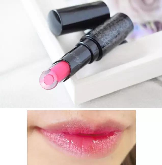 变色唇膏babi试色,日本原装进口变色润唇膏