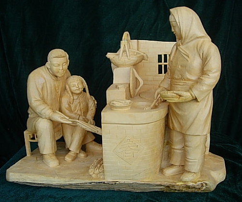 木雕三世轮回雕刻技法,木雕人物眼睛雕刻技法