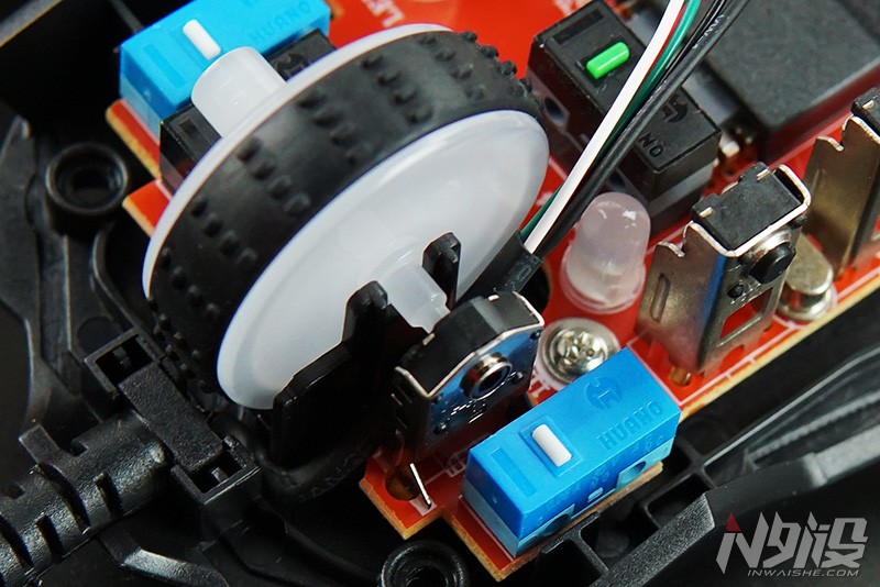 狼蛛580鼠标拆解测评,狼派at966鼠标拆解