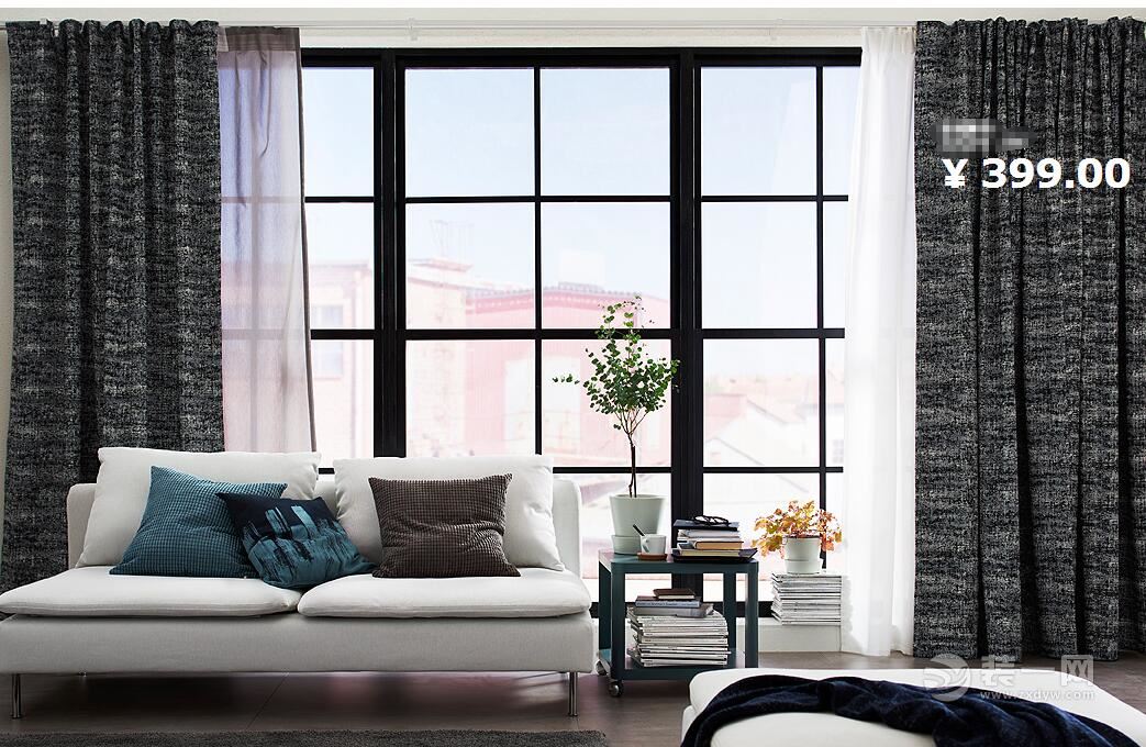 宜家隔断帘装修效果图,宜家风格装修效果图