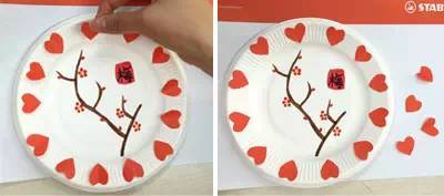 一次性纸盘梅兰竹菊,幼儿纸盘手工梅兰竹菊