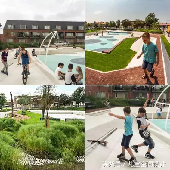 高低蛇道环绕大水池，蓄水玩耍两不误｜儿童空间设计