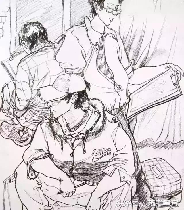 艺术高考素描速写色彩标准,中央美术学院素描静物高分卷