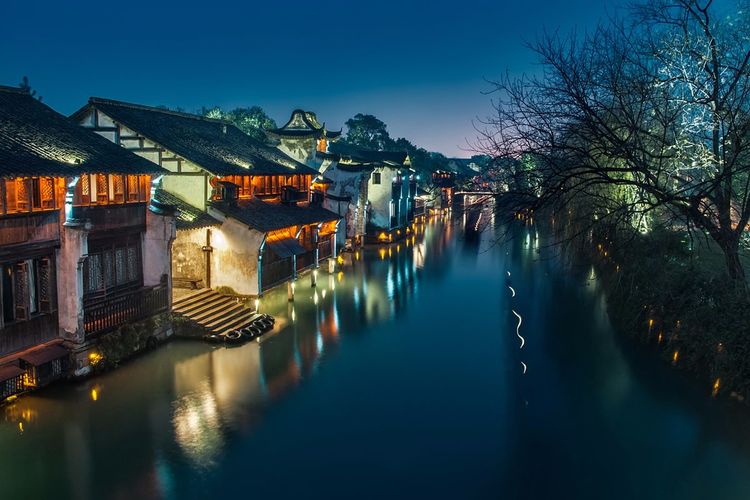 江南水乡乌镇诗情画意,江南水乡乌镇落日余晖