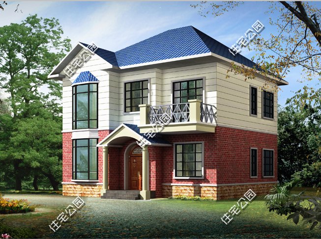 11x8米二层农村小别墅另带柴火房,农村自建房二层小别墅需要多少砖