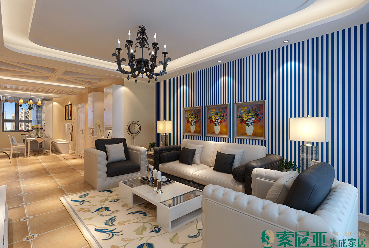 地中海风格，25-35左右的人会喜欢的，长春索尼亚装饰伟峰东樾