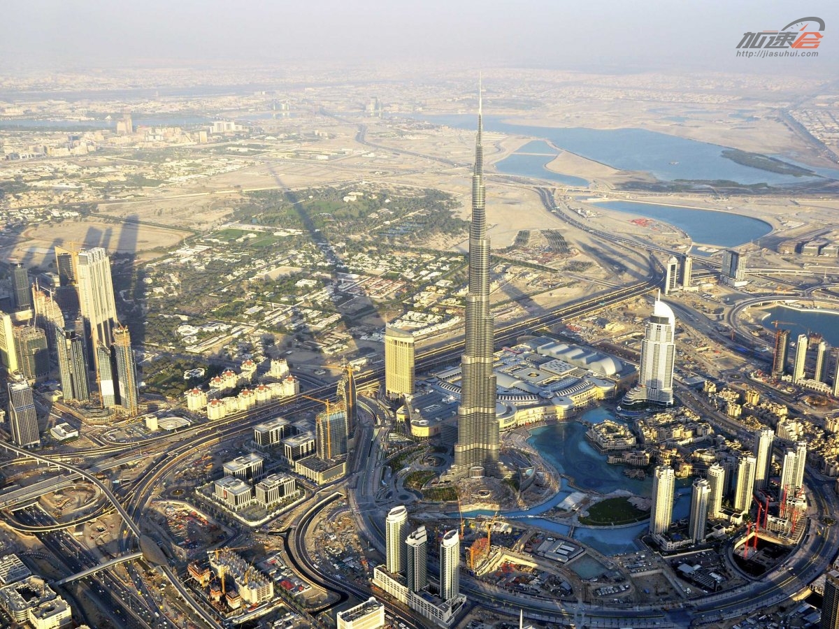 迪拜空中城市全景图,最壮观的迪拜图片
