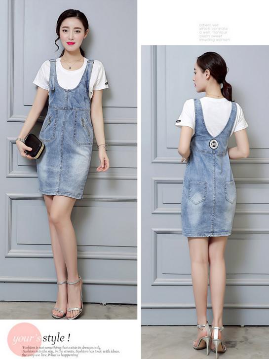 韩版牛仔背带裙的唯美格调，让你尽显女性之美