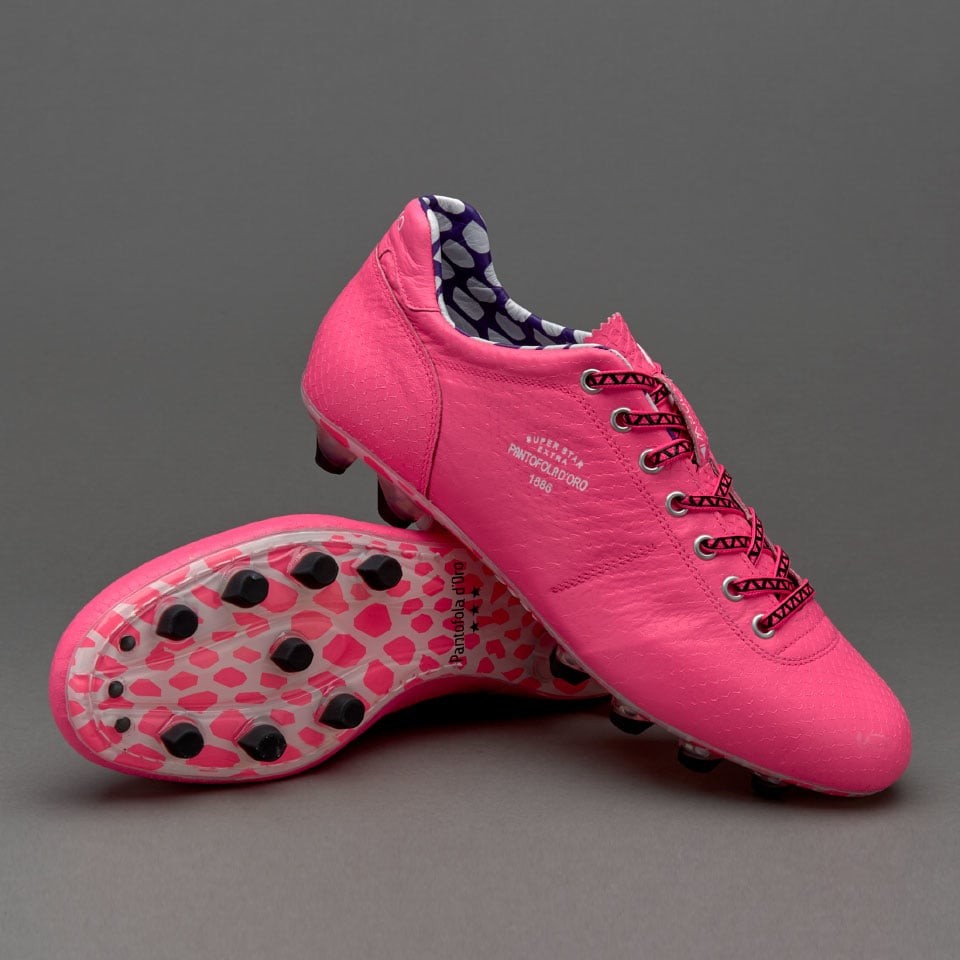 粉色足球鞋高帮全部都是粉红的,好看且实战好的足球鞋