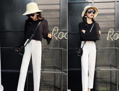 哈伦裤怎么搭配好看呢,白色哈伦裤搭配什么上衣