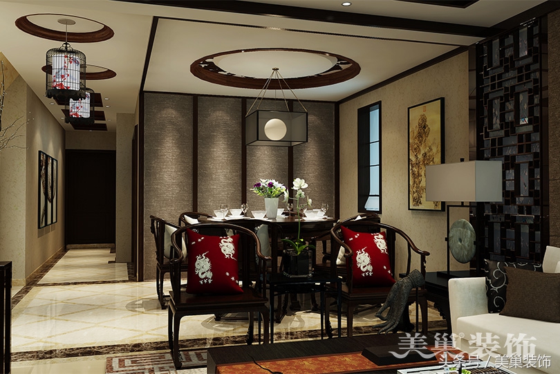 郑州天地湾380平复式新中式，演绎出传统的精髓，展现出内涵风韵