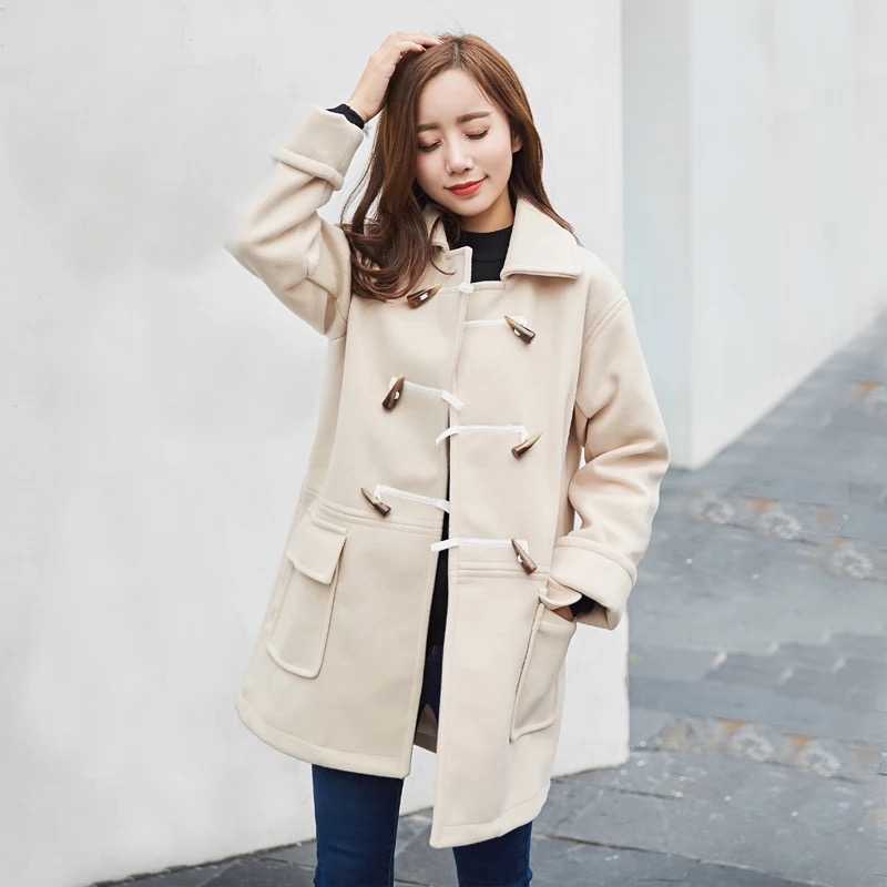 牛角扣大衣怎么搭配减龄,减龄牛角扣羊绒大衣