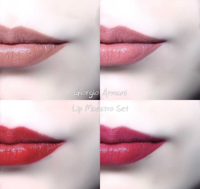 GiorgioArmani阿玛尼红管唇釉节日礼盒试色，四只超实用口红！