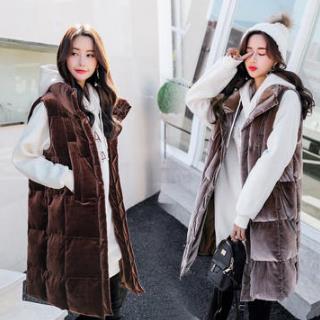 穿大码羽绒马甲时髦保暖,秋冬加厚加绒保暖羽绒棉马甲背心