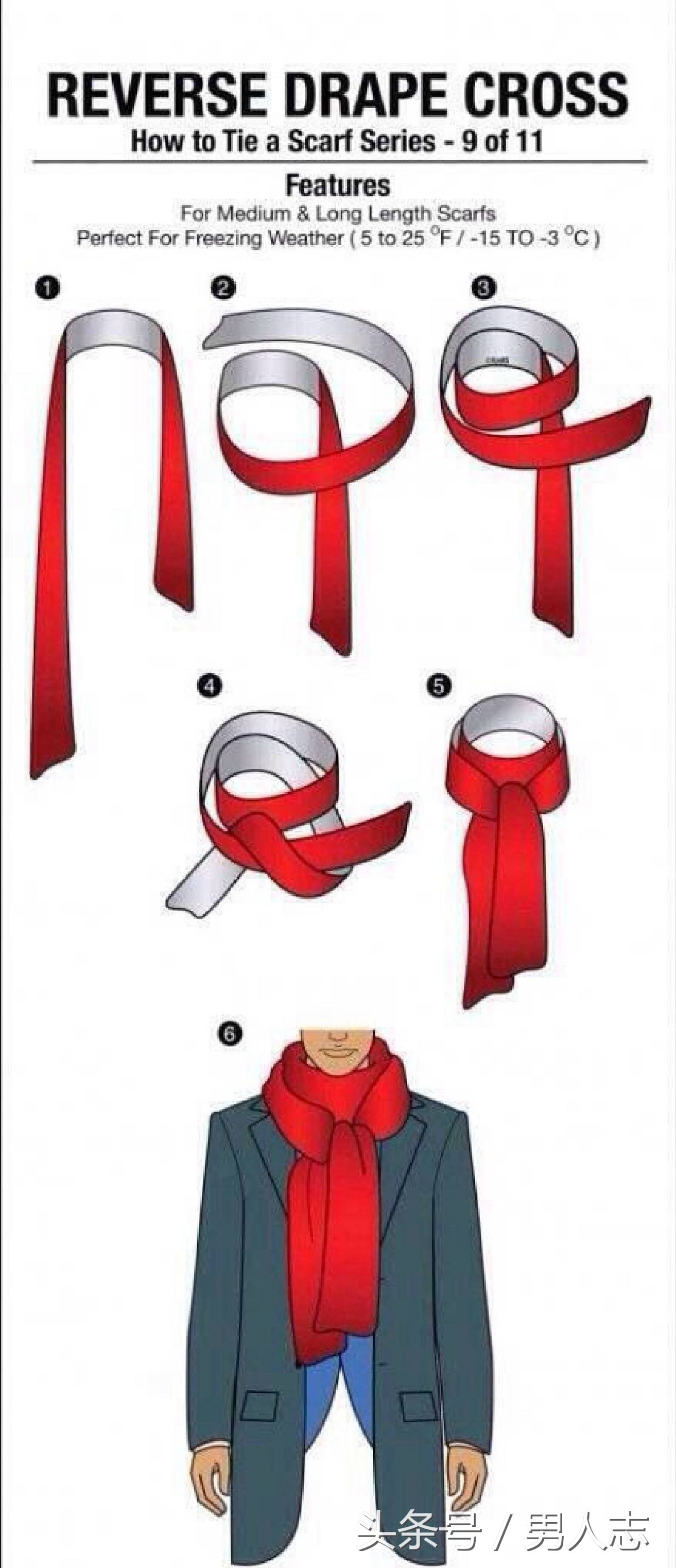 比较长的男围巾怎么戴才好看,毛线围脖怎么打男士围巾