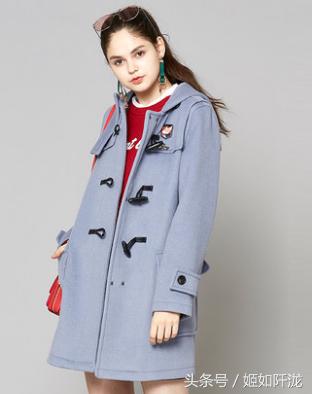 牛角扣大衣中长款毛呢外套高级感,牛角扣中长款大衣推荐