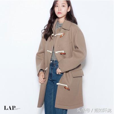 牛角扣大衣中长款毛呢外套高级感,牛角扣中长款大衣推荐