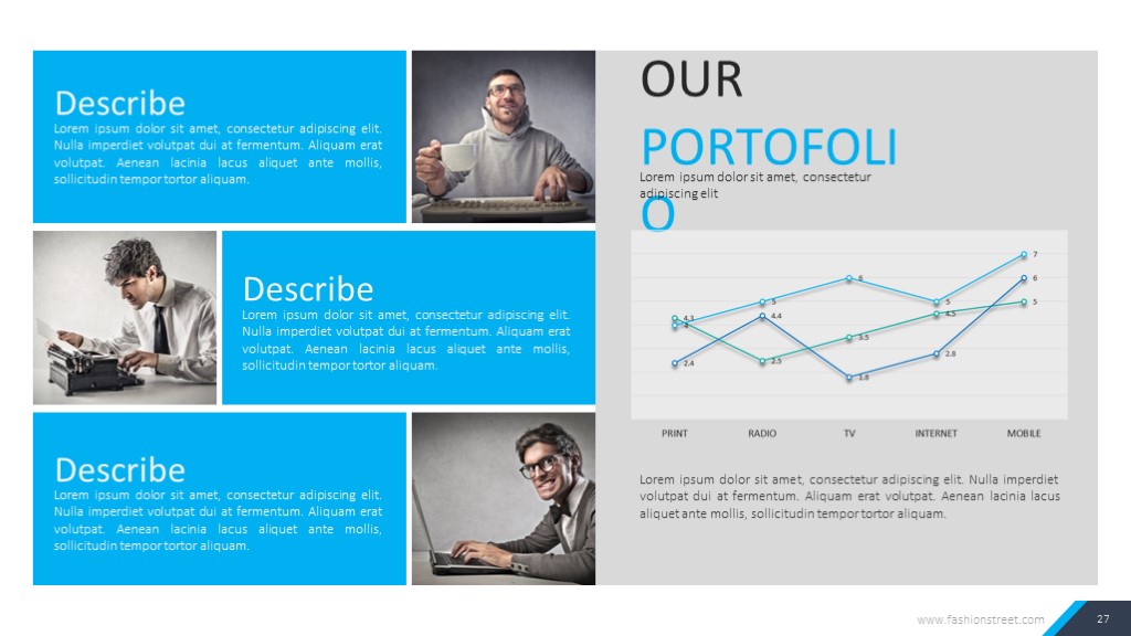 高端大气蓝色商务ppt模板,免费简约风产品介绍ppt模板