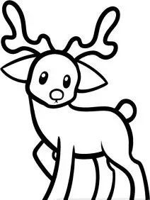 圣诞驯鹿画画简单又好看,驯鹿简笔画圣诞手工