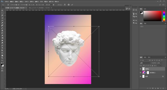 ps如何调出复古风色调的海报,ps蒸汽波海报制作教程